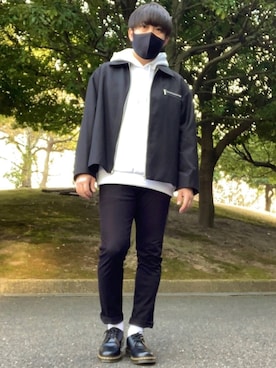 「春めきシューズ」｜「アイテム（ブルゾン）」を使った、DAiさん（メンズ・172cm）の春コーディネート