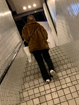 「BEAMS（ビームス）のアイテム（その他アウター）」を使った、mさん（レディース・160cm）の冬コーディネート