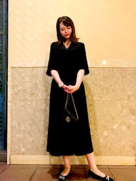 レーヨンオープンカラーワンピース 半袖 を使った人気ファッションコーディネート Wear