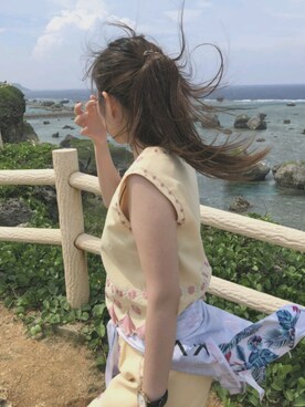 「海」｜「アイテム（その他トップス）」を使った、reriさん（レディース・160cm）の秋コーディネート