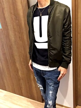「LAD MUSICIAN（ラッドミュージシャン）のアイテム（その他アウター）」を使った、MURAGEn18さん（メンズ・173cm）の春コーディネート