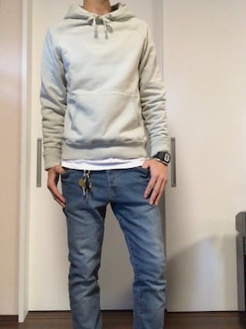 「fragment design（フラグメントデザイン）のアイテム（腕時計）」を使った、MURAGEn18さん（メンズ・173cm）の冬コーディネート