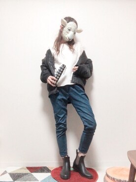 「Right-on（ライトオン）のアイテム（ブルゾン）」を使った、𝕄𝕠𝕟𝕚𝕔𝕒𓃲さん（レディース・158cm）の春コーディネート