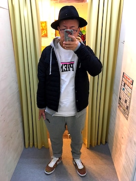 「スボーツミックス」｜「アイテム（ノーカラージャケット）」を使った、kazu☆７３さん（メンズ・173cm）の冬コーディネート