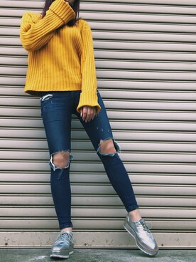 「ESPERANZA（エスペランサ）のアイテム（その他シューズ）」を使った、m̤ a̤ m̤ i̤ 💋さん（レディース・165cm）の春コーディネート