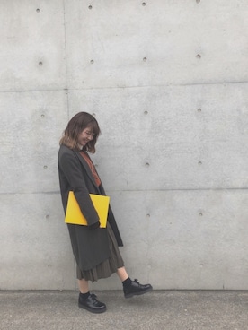 「アイテム（その他小物、オレンジ系）」を使った、ひなさん（レディース・160cm）の冬コーディネート