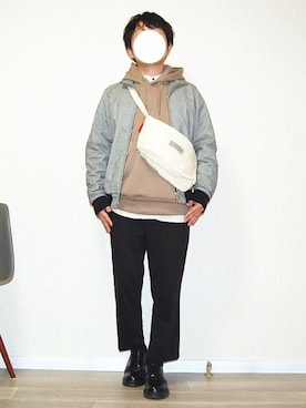 「Dr. Martens（ドクターマーチン）の［UNISEX/ユニセックス］Dr.Martens ドクターマーチン 3EYE GIBSON 1461 MONO 3ホール ギブソン シューズ（ドレスシューズ）」を使った、🐈ちゅうたろう🐈さん（メンズ・160cm）の秋コーディネート