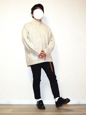 「Dr. Martens（ドクターマーチン）の［UNISEX/ユニセックス］Dr.Martens ドクターマーチン 3EYE GIBSON 1461 MONO 3ホール ギブソン シューズ（ドレスシューズ）」を使った、🐈ちゅうたろう🐈さん（メンズ・160cm）の秋コーディネート