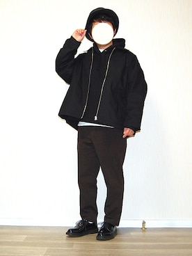 「Dr. Martens（ドクターマーチン）の［UNISEX/ユニセックス］Dr.Martens ドクターマーチン 3EYE GIBSON 1461 MONO 3ホール ギブソン シューズ（ドレスシューズ）」を使った、🐈ちゅうたろう🐈さん（メンズ・160cm）の秋コーディネート