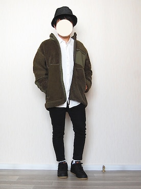 「GU（ジーユー）の（GU）スキニーフィットジーンズ（MEN ⁄ ジーンズ）」を使った、🐈ちゅうたろう🐈さん（メンズ・160cm）の秋コーディネート