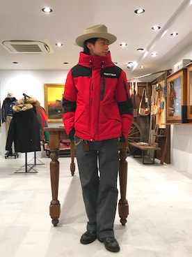 「schott（ショット）のSchott/ショット/2TONE SNORKEL DOWN PARKA/ツートーン シュノーケル ダウンパーカー（ダウンジャケット/コート）」を使った、Satsuma Gotoさん（メンズ・169cm）の秋コーディネート