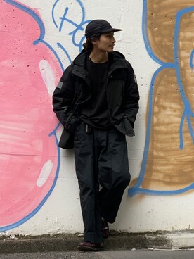 「SCHOTT」｜「アイテム（マウンテンパーカー）」を使った、Satsuma Gotoさん（メンズ・169cm）の冬コーディネート