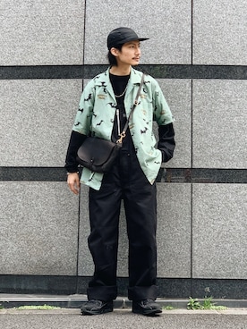 「schott（ショット）のアイテム（サロペット/オーバーオール）」を使った、Satsuma Gotoさん（メンズ・169cm）の春コーディネート