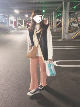 「Kastane（カスタネ）のアイテム（ジャケット/アウター、ブラック系）」を使った、nさん（レディース・163cm）の夏コーディネート