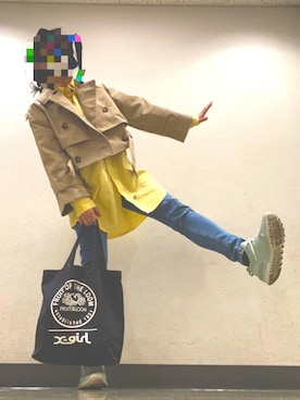 「Polo Ralph Lauren」｜「アイテム（トレンチコート）」を使った、Omochiさん（レディース・156cm）の春コーディネート