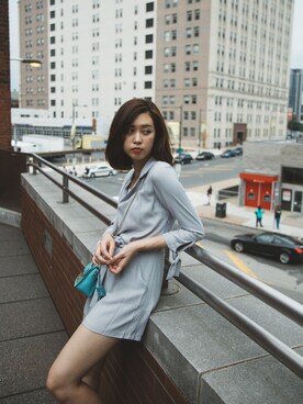 「New look（ニュールック）のアイテム（オールインワン・サロペット）」を使った、De_cookieさん（レディース・168cm）の冬コーディネート