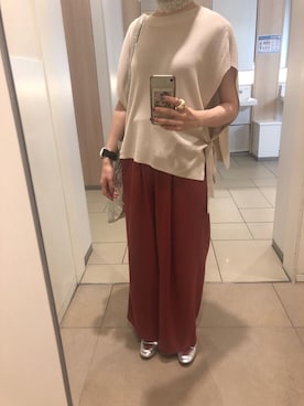 「アイテム（リング、ベージュ系）」を使った、tommyさん（レディース・156cm）の秋コーディネート