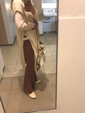 「ロングベスト」｜tommyさん（レディース・156cm）の秋コーディネート