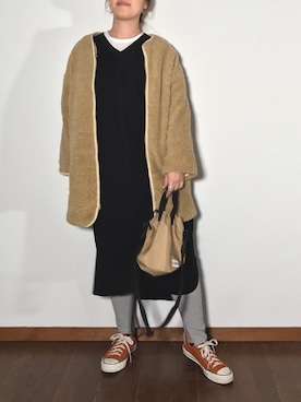 「CONVERSE（コンバース）の＜CONVERSE（コンバース）＞∴ALL STAR 100 LOW オールスターコーデュロイ スニーカー ◆（スニーカー）」を使った、namiheyさん（レディース・163cm）の冬コーディネート
