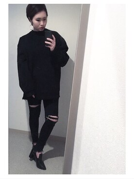 「アイテム（ピアス（両耳用））」を使った、HONOKAさん（レディース・163cm・30代）の秋コーディネート