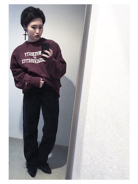 「アイテム（ピアス（両耳用））」を使った、HONOKAさん（レディース・163cm・30代）の秋コーディネート