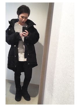 「アイテム（ピアス（両耳用））」を使った、HONOKAさん（レディース・163cm・30代）の秋コーディネート