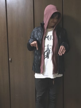 「wearhalloween2017」｜「アイテム（ライダースジャケット）」を使った、キローさん（メンズ・170cm）の秋コーディネート
