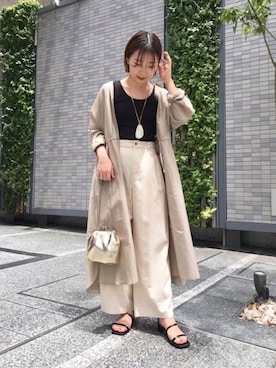 「CATHS （キャッツ）のアイテム（アクセサリー）」を使った、shokoさん（レディース・157cm）の夏コーディネート