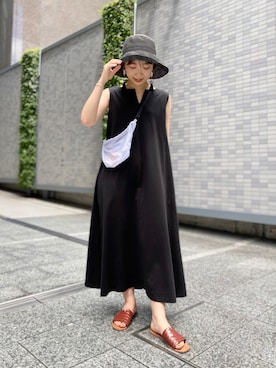 THE NORTH FACEのアイテムを使った「麦わら帽子」のレディース