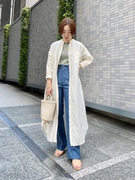 「URBAN RESEARCH（アーバンリサーチ）のアイテム（バングル/リストバンド）」を使った、shokoさん（レディース・157cm）の春コーディネート