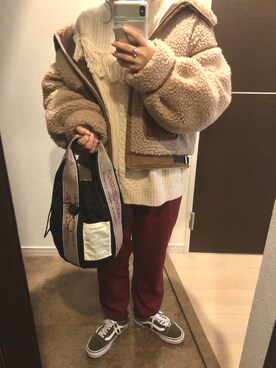 「PUBLIC TOKYO（パブリックトウキョウ）のアイテム（その他アウター）」を使った、maaさん（レディース・147cm）の冬コーディネート