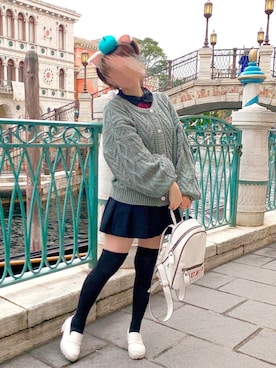 「pairpair」｜「アイテム（レッグウェア）」を使った、しおちゃんさん（レディース・152cm）の秋コーディネート