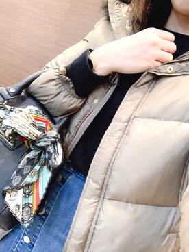 「Right-on（ライトオン）のアイテム（ダウンジャケット/コート）」を使った、めぐたんさん（レディース・163cm）の冬コーディネート