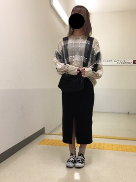  YUMIさんの「デニムナロースカート」を使ったコーディネート