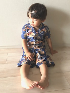 「アイテム（シャツ/ブラウス）」を使った、cyさん（キッズ・80cm）の夏コーディネート