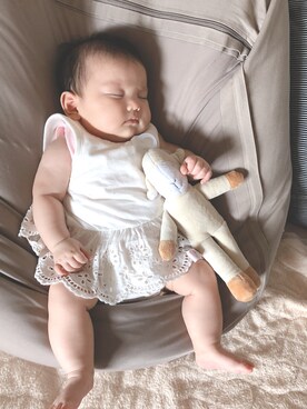 「babygap」｜「アイテム（ワンピース/ドレス）」を使った、cyさん（キッズ・60cm）の秋コーディネート
