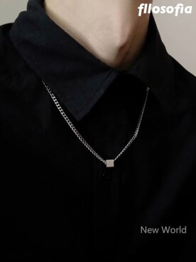 ネックレスを使った 韓国通販 のメンズ人気ファッションコーディネート Wear ネックレスを使った 韓国通販 のメンズ人気ファッションコーディネート Wear