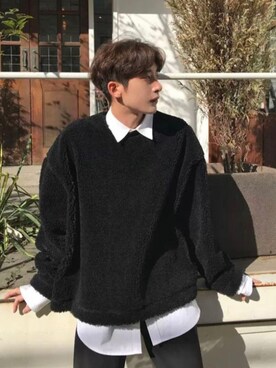 ニット セーターを使った 韓国カジュアル の人気ファッションコーディネート Wear