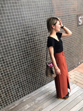 「アイテム（スリッポン）」を使った、YUKAさん（レディース・150cm・20代）の冬コーディネート