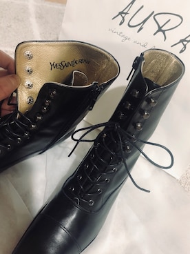 「Yves Saint Laurent（イヴサンローラン）のアイテム（ブーツ）」を使った、YUKAさん（レディース・150cm）の春コーディネート