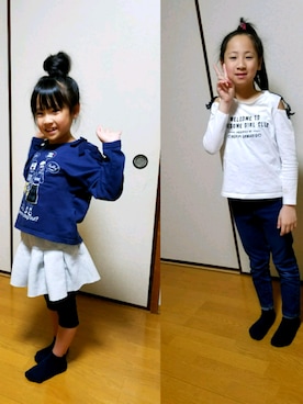「アイテム（その他トップス）」を使った、3kids.mommyさん（キッズ・133cm）の冬コーディネート