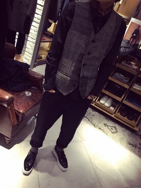 「initial（イニシャル）のアイテム（ベスト）」を使った、DD扣扣さん（レディース・163cm）の夏コーディネート