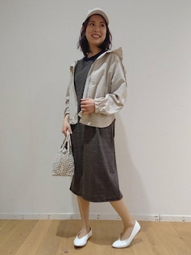 「NEWERA」｜「アイテム（ブルゾン）」を使った、takemura80278さん（レディース・158cm）の春コーディネート