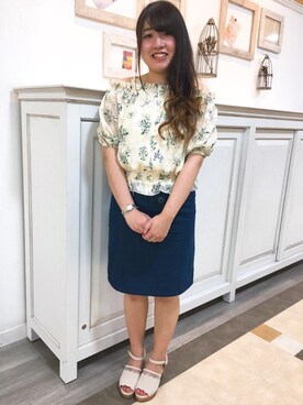 マジェスティックレゴン河原町OPA店スタッフさん（レディース・160cm）の春コーディネート