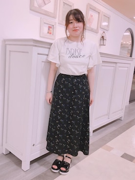 マジェスティックレゴン河原町OPA店スタッフさん（レディース・160cm）の春コーディネート