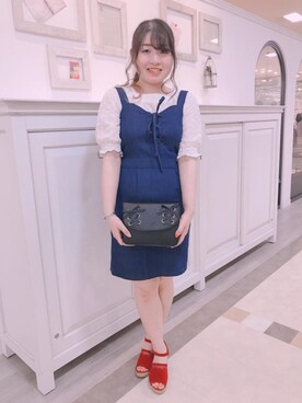 マジェスティックレゴン河原町OPA店スタッフさん（レディース・160cm）の春コーディネート