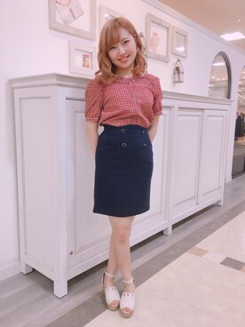 マジェスティックレゴン河原町OPA店スタッフさん（レディース・160cm）の春コーディネート