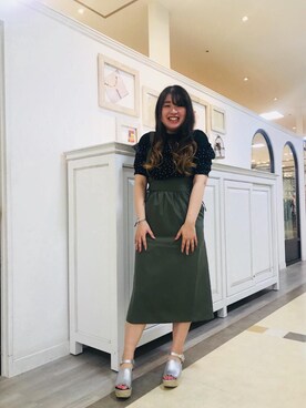 マジェスティックレゴン河原町OPA店スタッフさん（レディース・160cm）の夏コーディネート