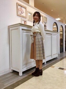 マジェスティックレゴン河原町OPA店スタッフさん（レディース・160cm）の秋コーディネート