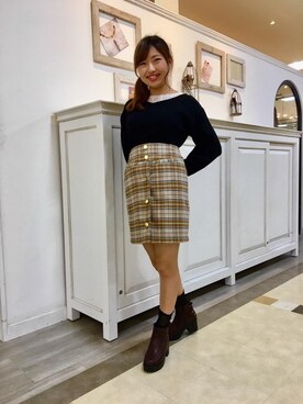 マジェスティックレゴン河原町OPA店スタッフさん（レディース・160cm）の秋コーディネート